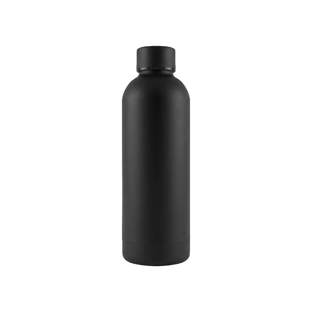 TERMO RUBBER DE ACERO INOXIDABLE COLOR NEGRO
