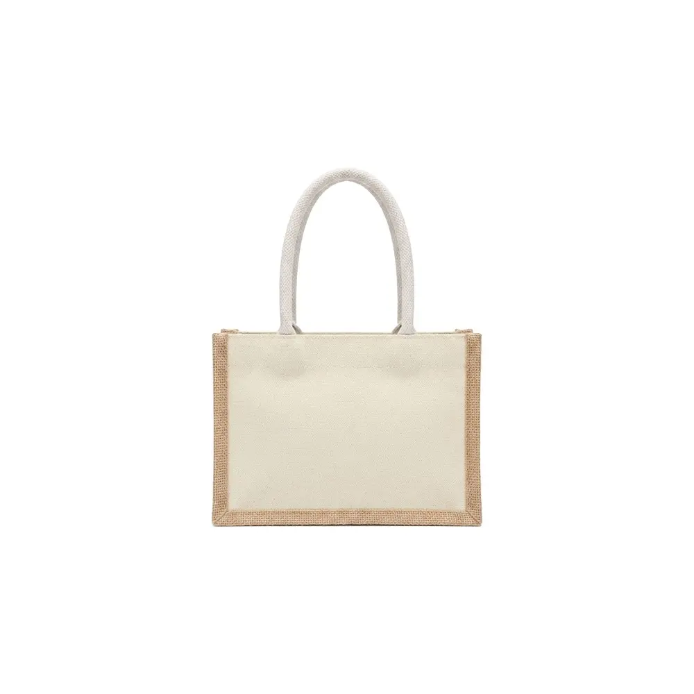 BOLSO DE LIENZO Y YUTE 16*22*10 CM