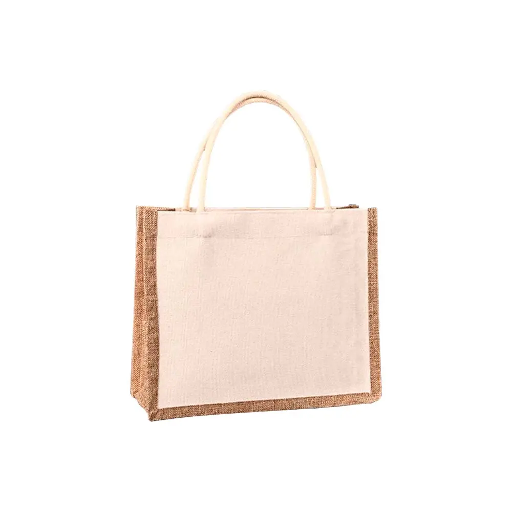 BOLSO DE LIENZO Y YUTE 16*22*10 CM