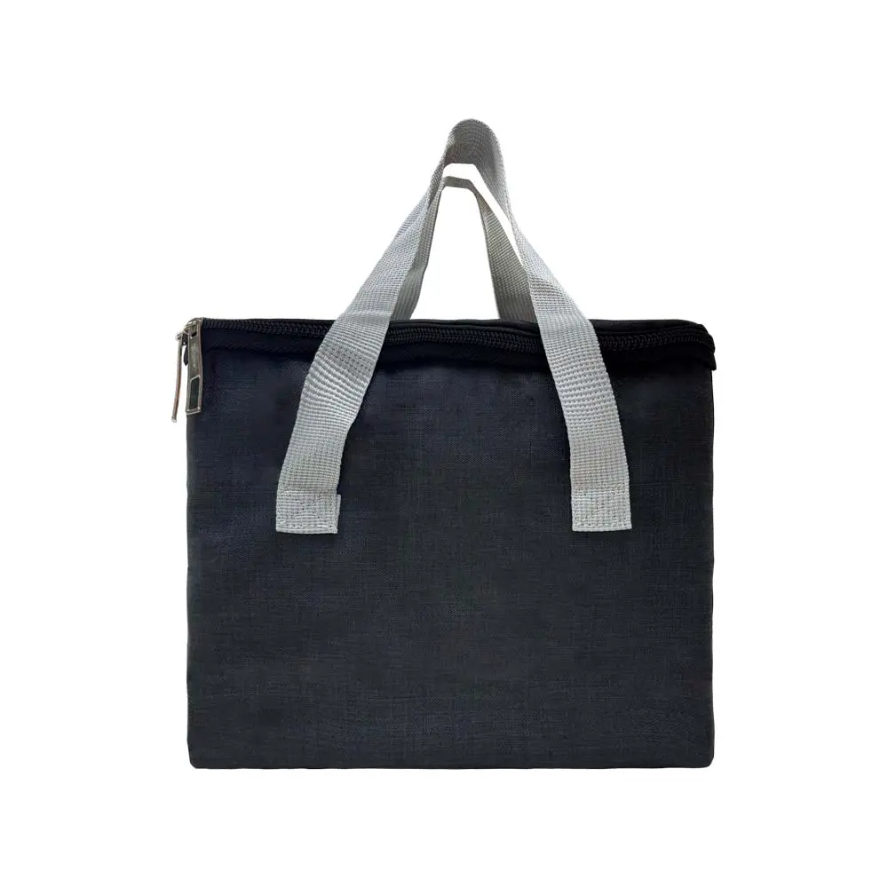 LONCHERA TERMICA TIPO RECTA DE COLOR NEGRO