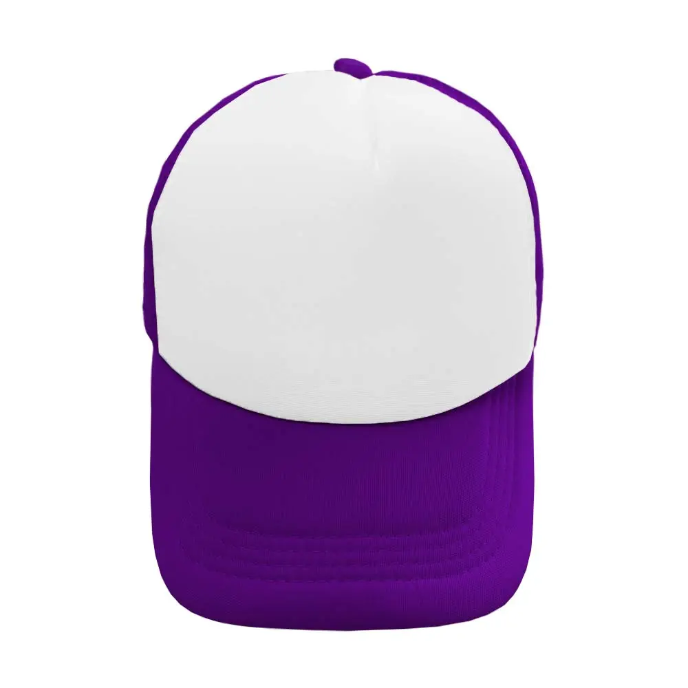 GORRA CAMIONERA DE COLOR MORADO CON BLANCO