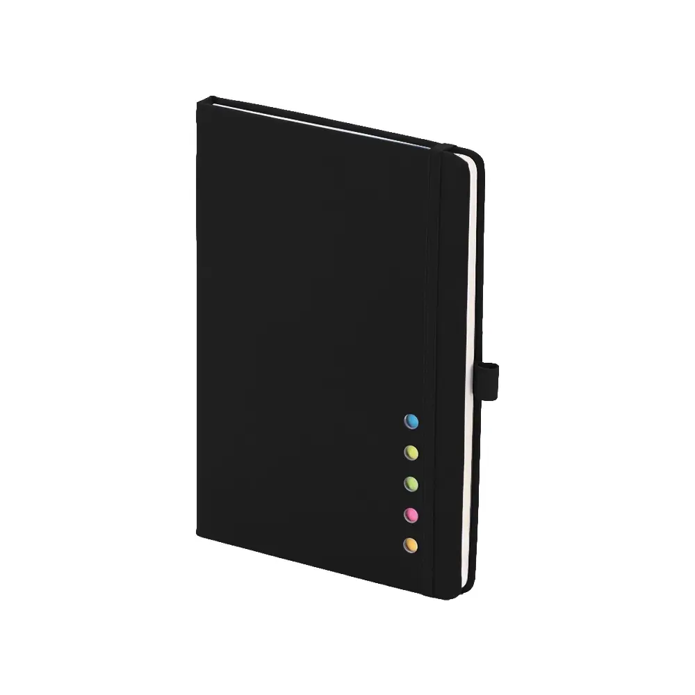 CUADERNO LONDON CON POST IT Y NOTAS COLOR NEGRO