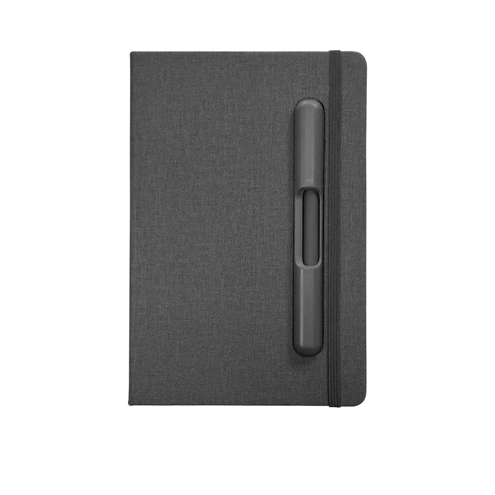 CUADERNO PARIS DE COLOR NEGRO CON SOPORTE PARA CELULAR