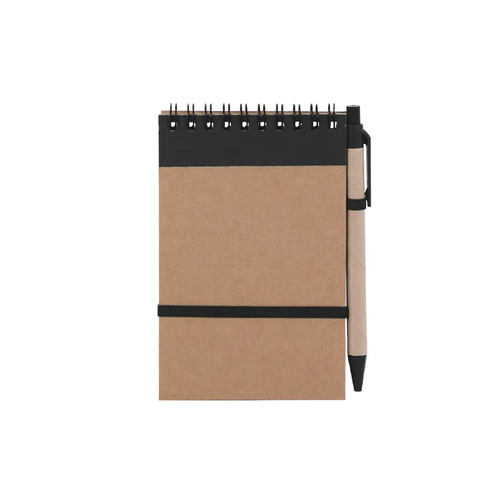 LIBRETA ECOLOGICA HEGA NEGRA CON BOLIGRAFO