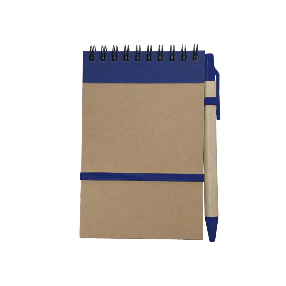LIBRETA ECOLOGICA HEGA AZUL CON BOLIGRAFO