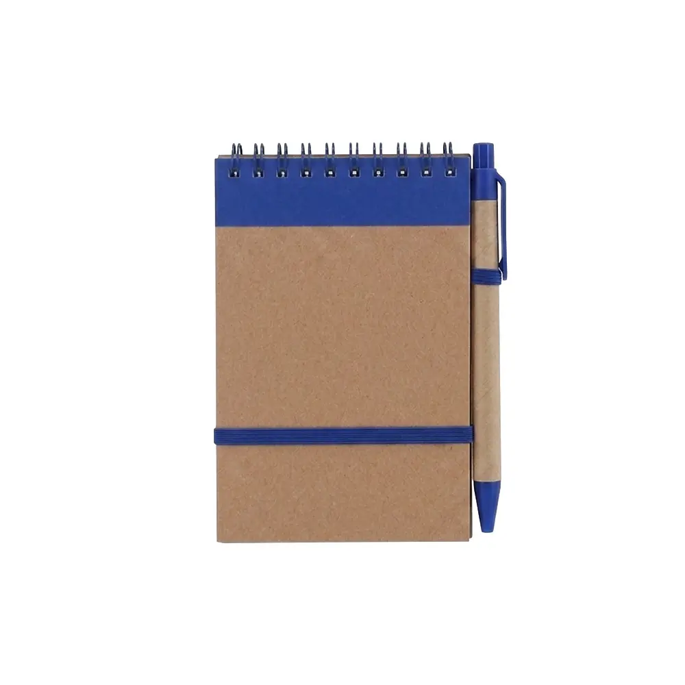 LIBRETA ECOLOGICA HEGA AZUL CON BOLIGRAFO