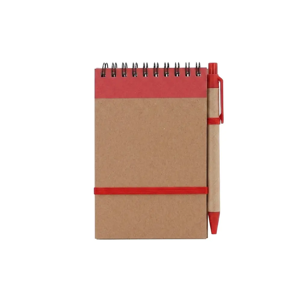 LIBRETA ECOLOGICA HEGA ROJO CON BOLIGRAFO