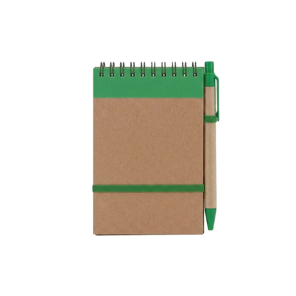 LIBRETA ECOLOGICA HEGA VERDE CON BOLIGRAFO