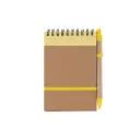 LIBRETA ECOLOGICA HEGA AMARILLO CON BOLIGRAFO
