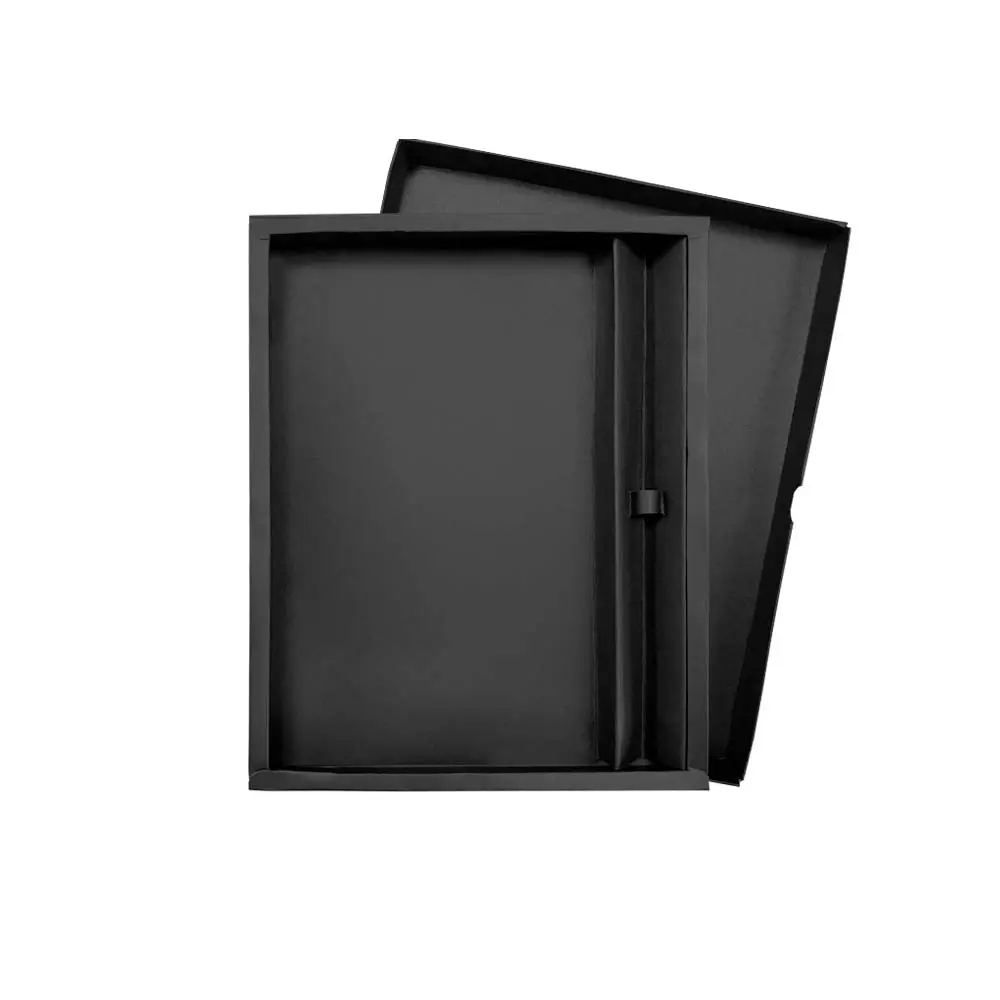 CAJA NEGRA PARA CUADERNO Y PLUMA