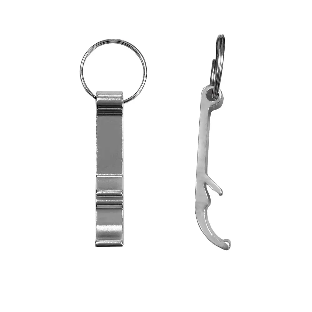 LLAVERO DESTAPADOR DE ALUMINIO FIESTA PLATEADO