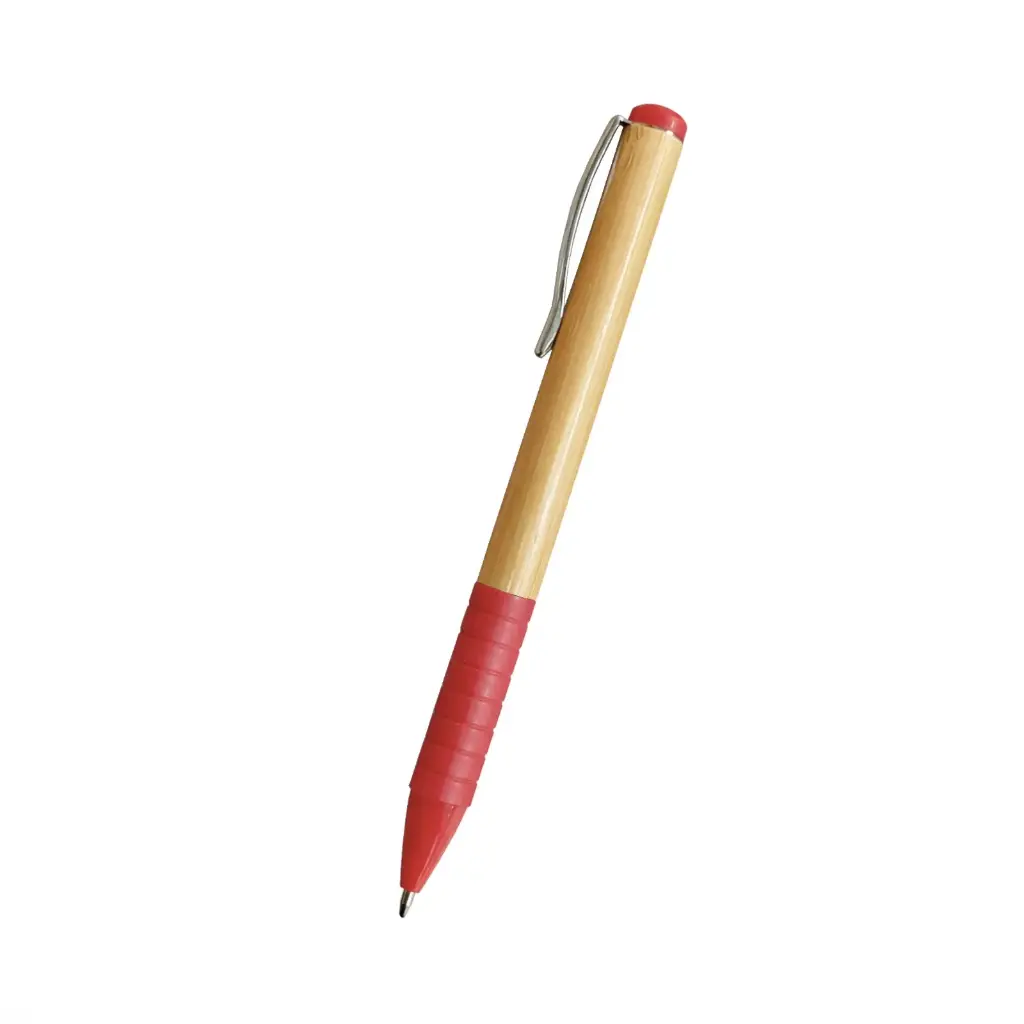 BOLIGRAFO BAMBOO GRIP ROJO