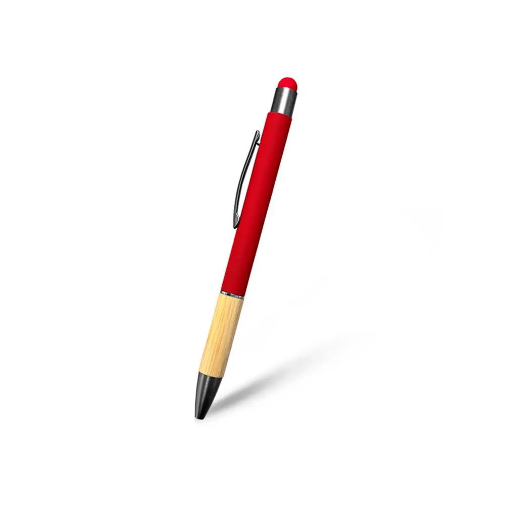BOLIGRAFO RUBBER BAMBOO TOUCH COLOR ROJO