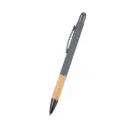 BOLIGRAFO RUBBER BAMBOO TOUCH COLOR PLATEADO