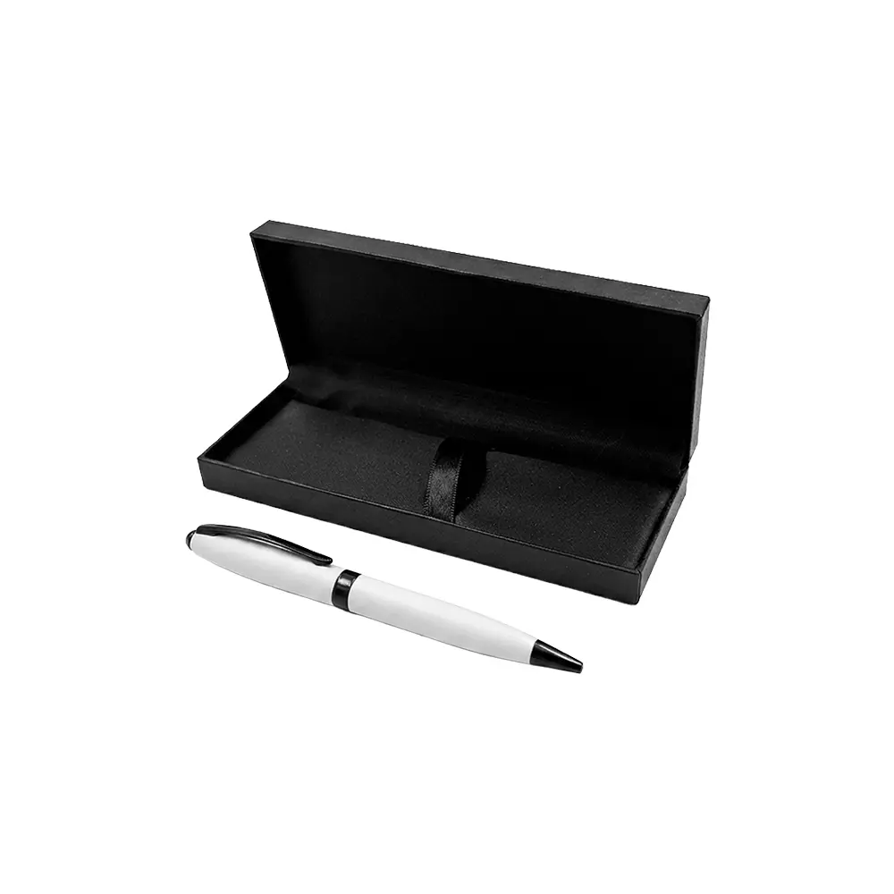CAJA PREMIUM CON BOLIGRAFO METALICO BLANCO