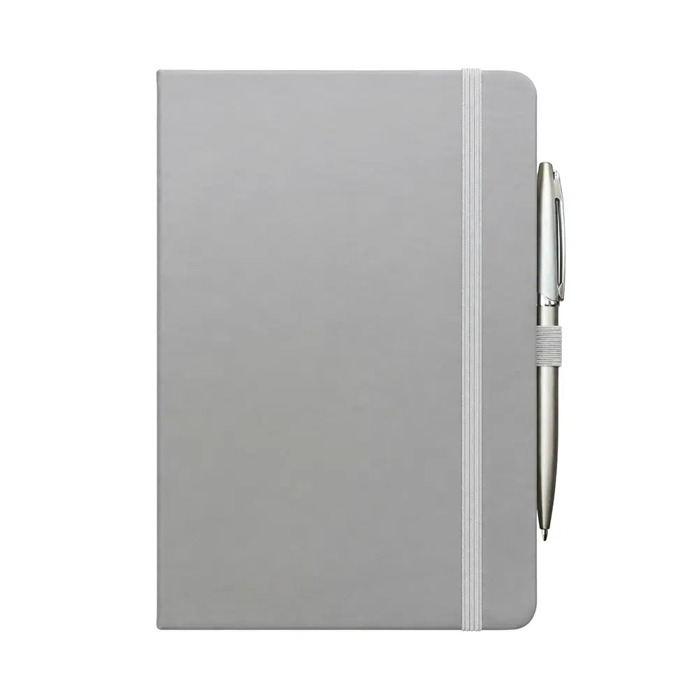 CUADERNO META COLOR GRIS CON BOLIGRAFO