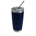 VASO TERMICO TUMBLER CON SORBETE COLOR AZUL MARINO