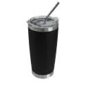 VASO TERMICO TUMBLER CON SORBETE COLOR NEGRO