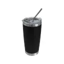 VASO TERMICO TUMBLER CON SORBETE COLOR NEGRO