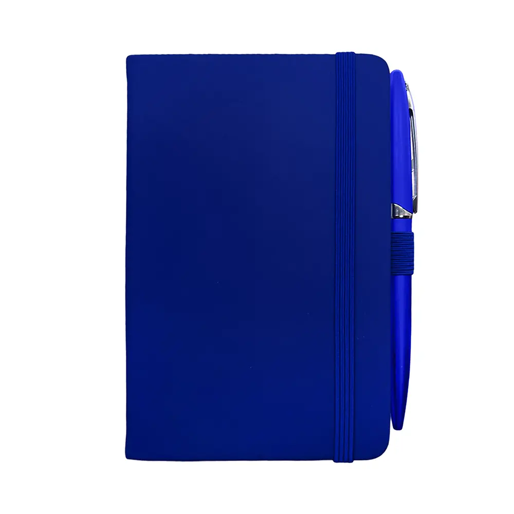 LIBRETA META CON BOLIGRAFO COLOR AZUL