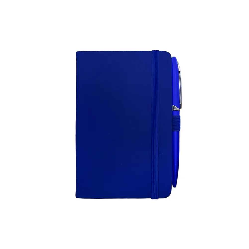 LIBRETA META CON BOLIGRAFO COLOR AZUL