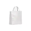 BOLSO CAMBRELA PLASTIFICADO BLANCO CON TIRA 23X22X11