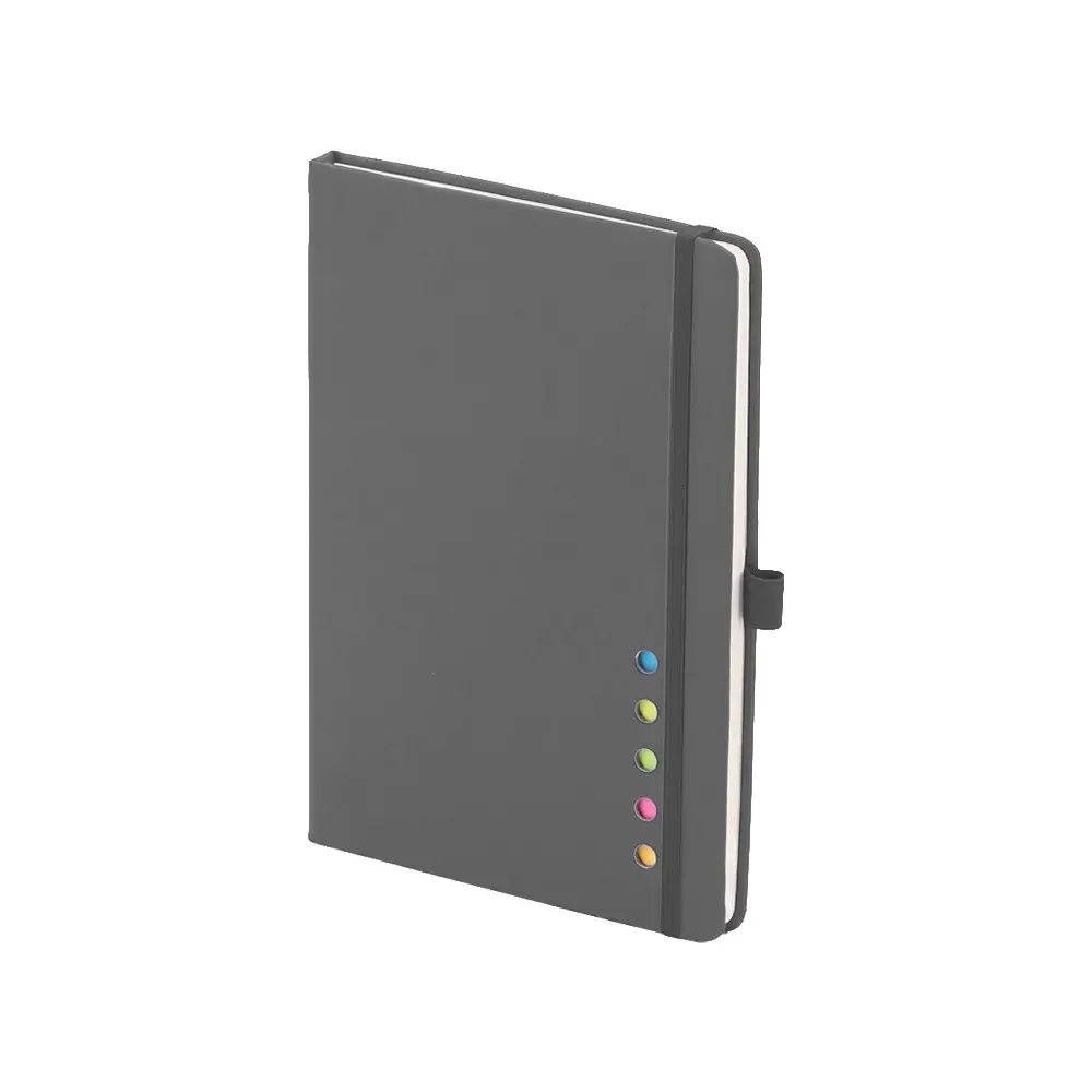 CUADERNO LONDON CON POST IT Y NOTAS COLOR GRIS