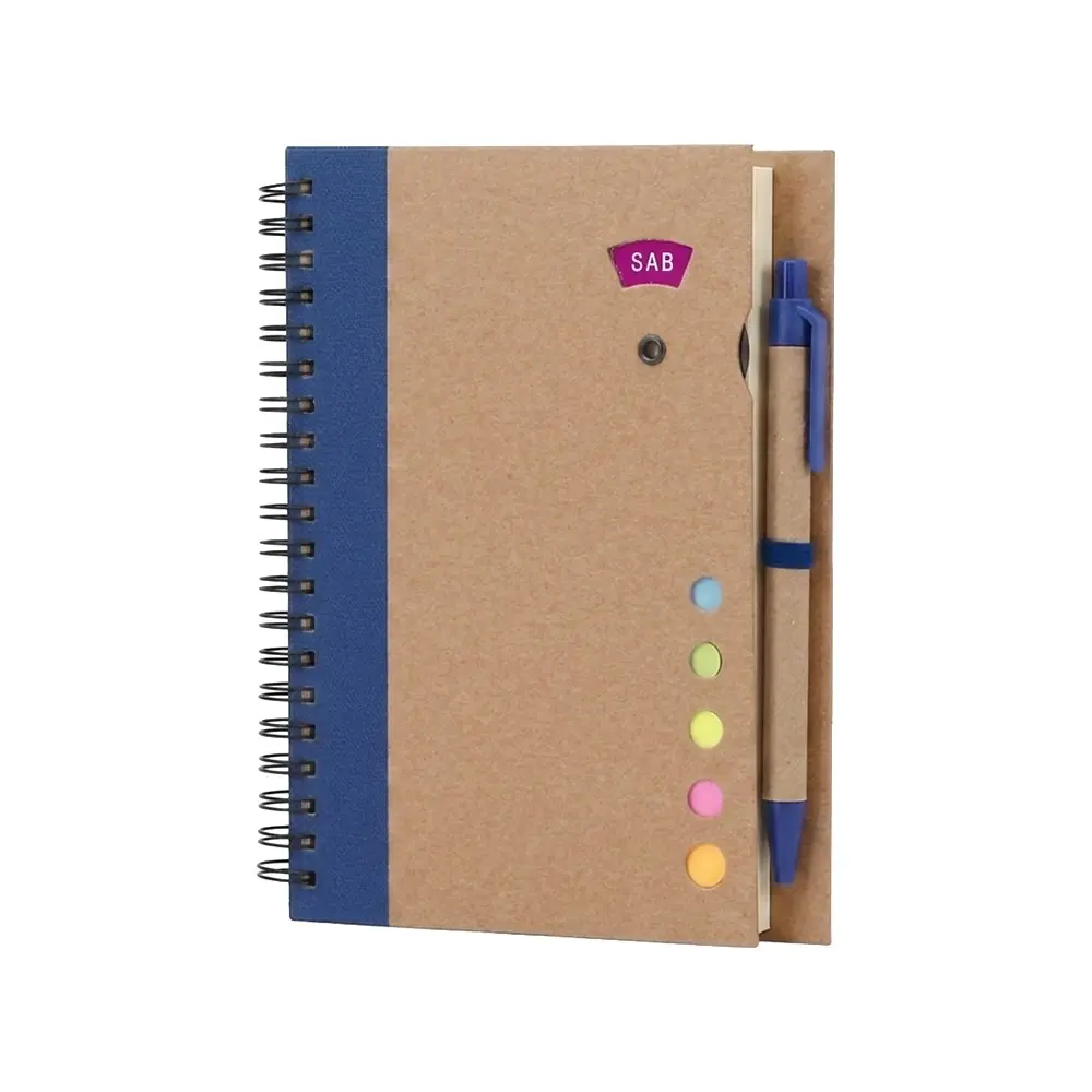 CUADERNO ECOLOGICO HEGA AZUL CON BOLIGRAFO 