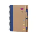CUADERNO ECOLOGICO HEGA AZUL CON BOLIGRAFO 