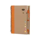 CUADERNO ECOLOGICO HEGA NARANJA CON BOLIGRAFO 