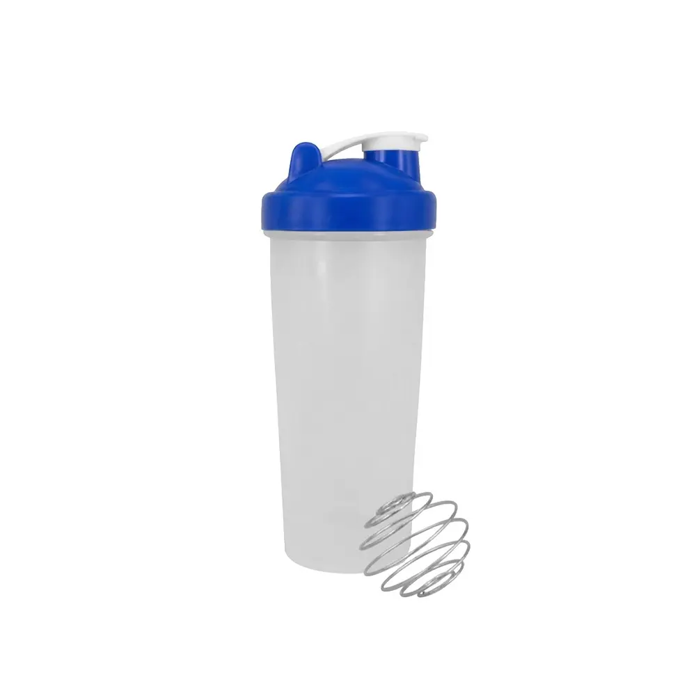 BOTTLE SHAKER CON TAPA AZUL 600 ML