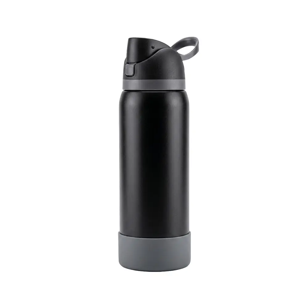 TERMO TIPO OWALA CON BASE RUBBER COLOR NEGRO CON GRIS