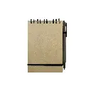 LIBRETA ECOLOGICA CON BOLIGRAFO DE FIBRA DE CAFE