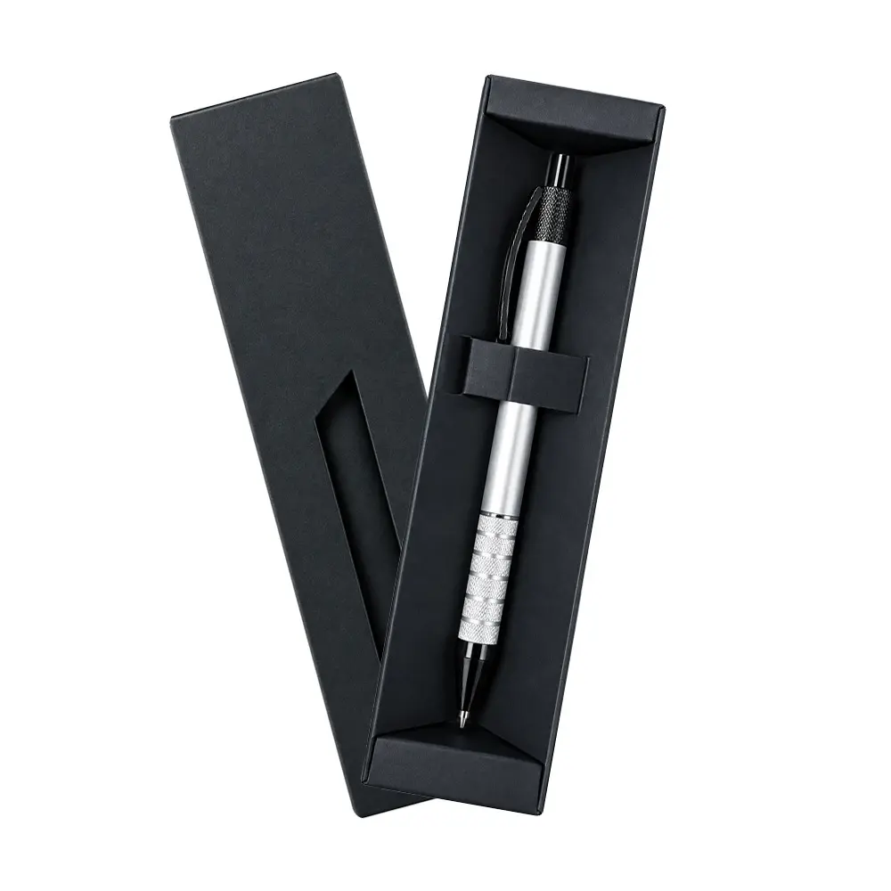  ESTUCHE CON BOLIGRAFO METALICO COLOR PLATEADA 