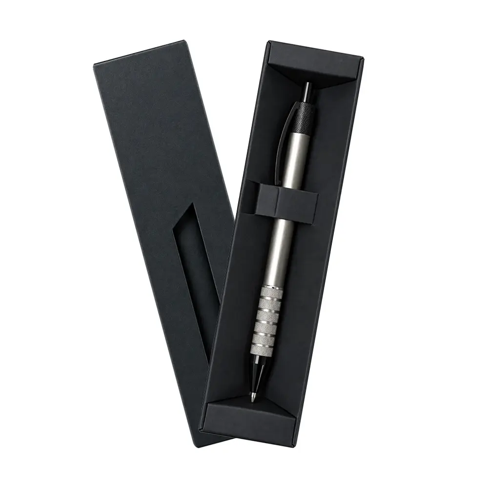 ESTUCHE CON BOLIGRAFO METALICO COLOR GRIS