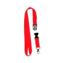 CORDON PORTACREDENCIAL Y PORTA LLAVES ROJO