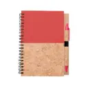 CUADERNO CON BOLIGRAFO CORK ROJO