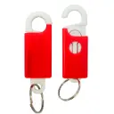 LLAVERO HANGER ROJO CON BLANCO