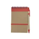 LIBRETA ECOLOGICA HEGA ROJO CON BOLIGRAFO