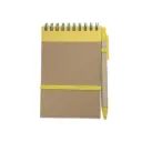 LIBRETA ECOLOGICA HEGA AMARILLO CON BOLIGRAFO